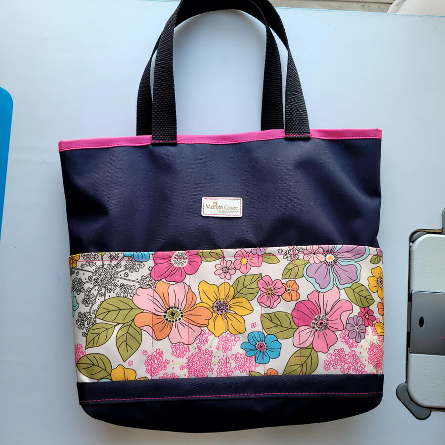 Bolso porta lanas con asas de brazo