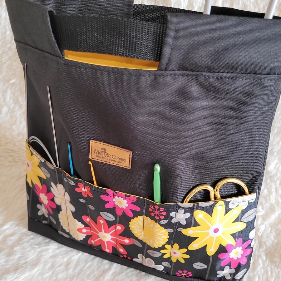 Bolso porta lanas con asas de mano