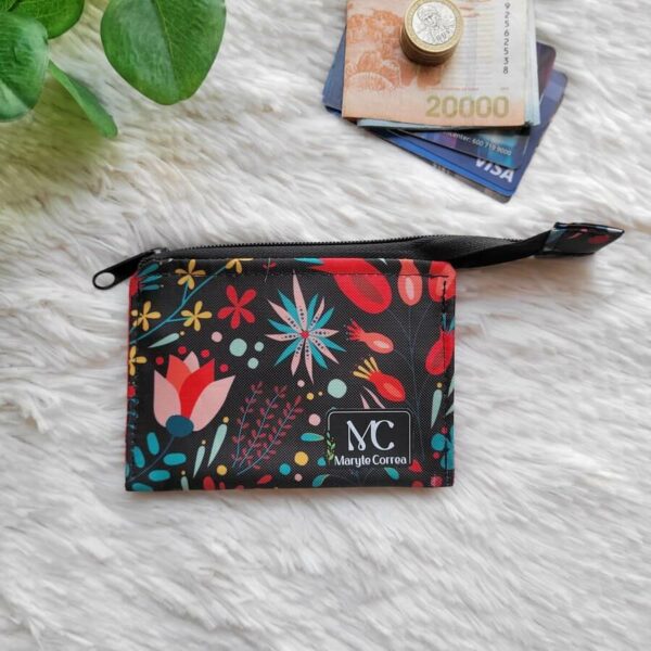 Monedero Triple (Stock) Flores T10