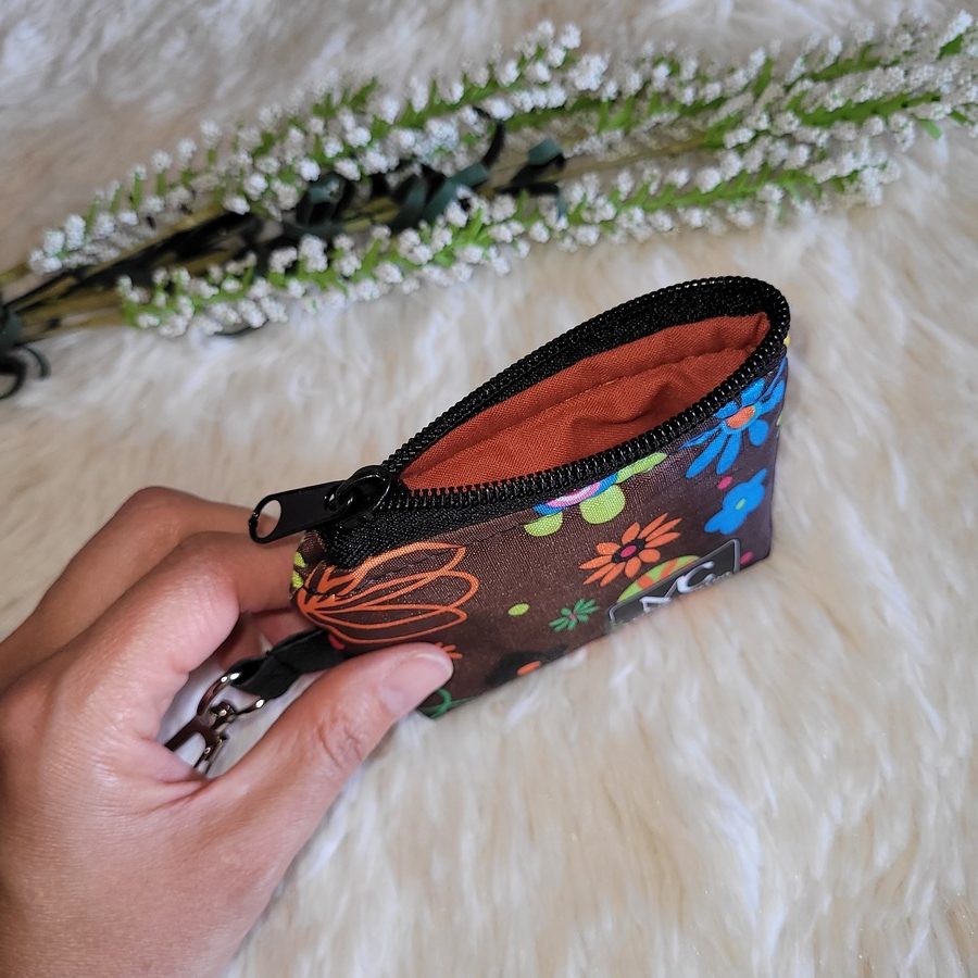 Estuche mini (stock) Flores marron