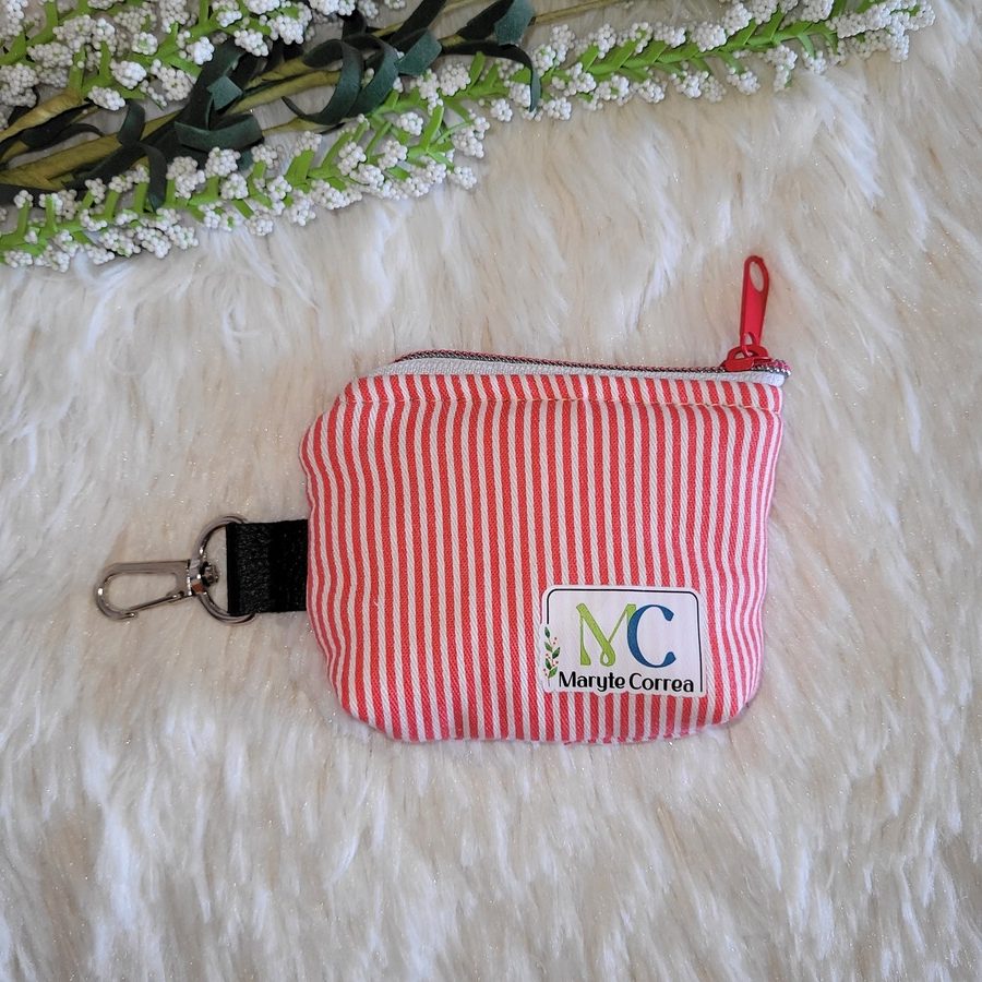 Estuche mini (stock) Rayas rojas