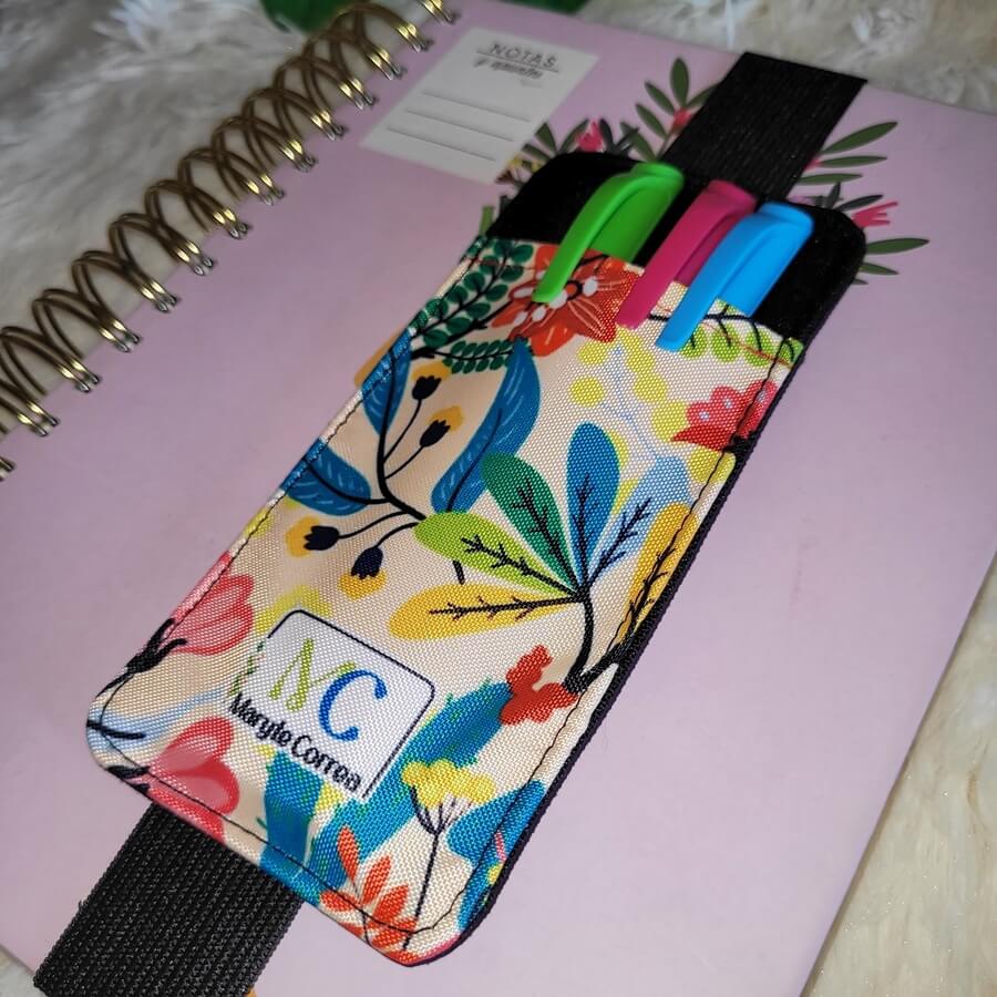 Porta lápices con elástico (stock) Flores T5