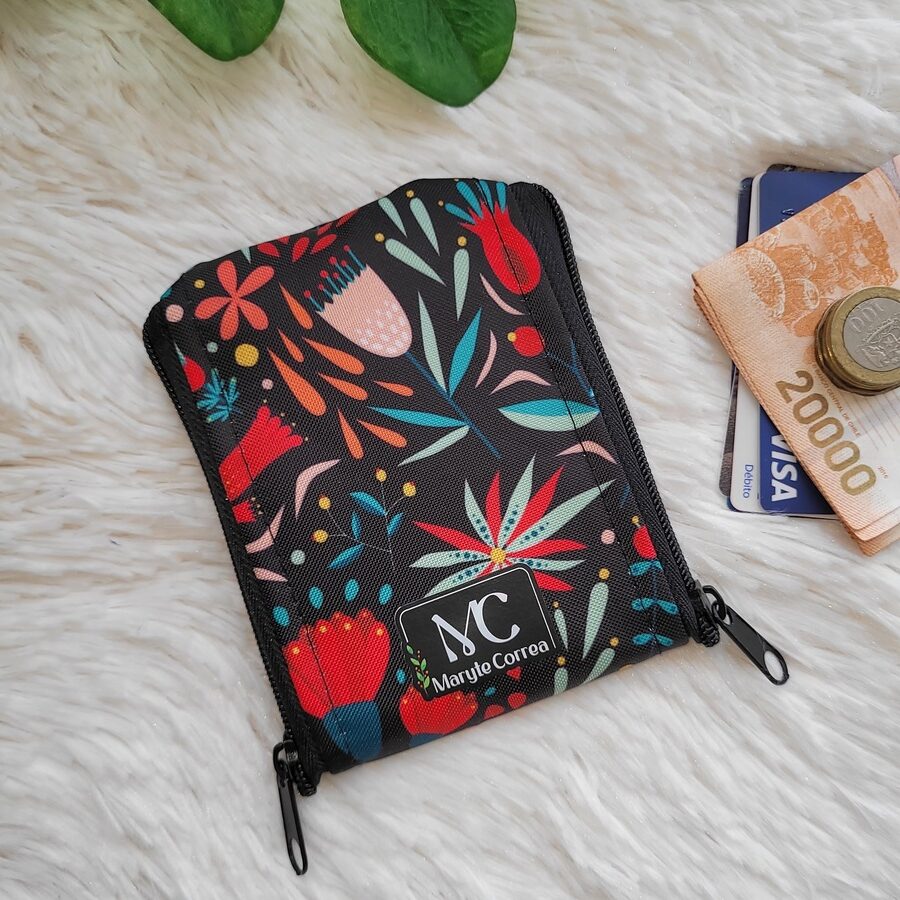 Monedero doble (stock) Flores T10